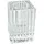 SANDRA RICH Teelichthalter Stripes Square Glas Transparent