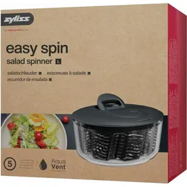 Zyliss Easy Spin Salatschleuder L 6 l Ø 27 cm grau schwarz