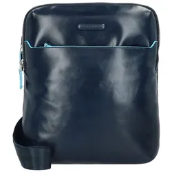 Piquadro Brief Umhängetasche Leder 26 cm night blue