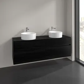 Villeroy & Boch Waschtischunterschrank 4 Auszüge 160 x 54,8 x 50 cm Schwarz
