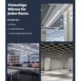 Viesta Viesta® CF Infrarotheizung 60×60 cm 360 W mit Thermostat – Carbon Crystal Heizpaneel für Wand, Decke – Kassettendecken – Weiß