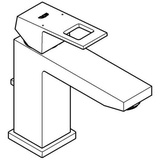 Grohe Eurocube Waschtischarmatur M-Size, mit Ablaufgarnitur, supersteel