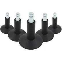 HJH Office 5x Bodengleiter groß No. 12 Stift 11mm / 65 mm Standfüße (5er Pack)
