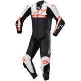 Alpinestars Missile V2 Ward perforierte 1-Teiler Motorrad Lederkombi, schwarz-weiss-rot, Größe 54