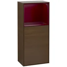 Villeroy & Boch Villeroy und Boch Finion Seitenschrank F510HBGN 41,8x93,6x27cm, rechts, Regal oben Peony Matt, Walnut veneer