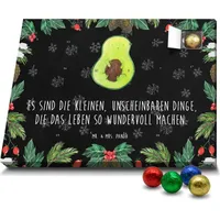 Mr. & Mrs. Panda Schoko Adventskalender Avocado Kern - Schwarz - Geschenk, Schokoladen Adventskalender, Avocadokern, Veggie, Gesund, Frucht, Pflanz... - Schwarz