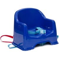 2in1 Sitzerhöhung für Stuhl und Kleinkindersitz mit Befestigungsgurten und abnehmbarem Tablett - ideal für zu Hause und unterwegs blau/rot