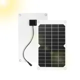 DEWIN Solarpanel, 20W 12V Solar Panel Tragbares Polykristallines Solarpanel Solar Batterieladegerät mit Auto Ladeanschluss Clip für Wohnmobile, Gartenhäuser, Boote