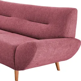 Home Affaire 3-Sitzer HOME AFFAIRE "Drago", schwarz (brombeere), B:205cm H:81cm T:90cm, 100% Polyester, Sofas, frei im Raum stellbar, inkl. 1 Zierkissen