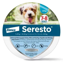 Seresto 1,25g + 0,56g Halsband für Hunde bis 8kg 1 St