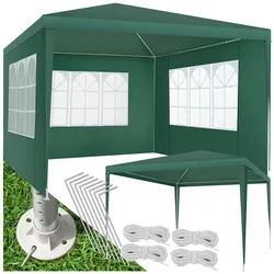 tectake® Pavillon, 3 x 3 m, mit UV-Schutz, inklusive Spannseile und Heringe
