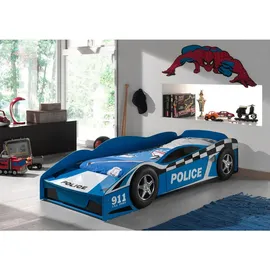 Vipack Autobett Police Car blau
