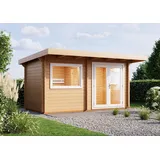 InfraWorld Gartensauna Bella 3A Standardausführung (Bella 3A mit Fenster 144 x 79,9 cm)