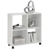 FMD Mid.you Regal, Weiß, Holzwerkstoff, 72x78x33 cm, Wohnzimmer, Regale, Bücherregale