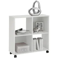 FMD Mid.you Regal, Weiß, Holzwerkstoff, 72x78x33 cm, Wohnzimmer, Regale, Bücherregale