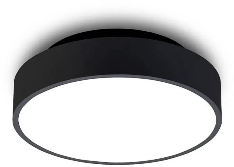 Deckenleuchte ANTIDARK, Schwarz, für Wohnzimmer, Metall - 6.8