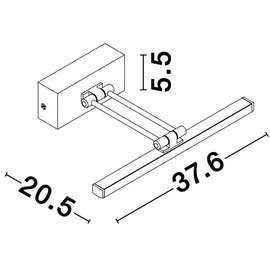 Nova Luce Marnell (9117301) Antik Messing