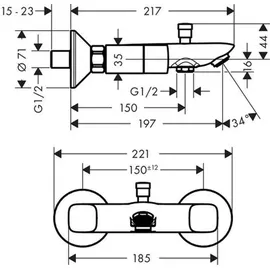 Hansgrohe Logis Zweihandwannenmischer (71243000)