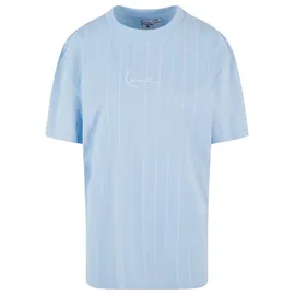 Karl Kani Small Signature Tonal Pinstripe Oversized T-Shirt - Blau - XS