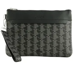 LACOSTE The Blend Clutch Monogram Noir Gris