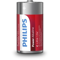 Philips C-Batterien - LR14-2er-Pack Batterien - Zinkchlorid-Technologie - 3 Jahre Haltbarkeit - 1,5V