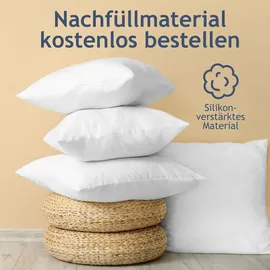 Blumtal Kopfkissen 40 x 80 cm Weiß