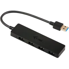 iTEC i-tec USB 3.0 Slim Passive HUB 4 Port ohne Netzadapter, für Notebook, Ultrabook, Tablet, PC, Unterstützen Win und Mac OS