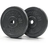 PROIRON 2 Stück Gusseisen Hantelscheiben 5kg Lochdurchmesser 2,5cm Krafttraining