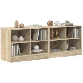 vidaXL Bettschrank 2 pcs Sonoma-Eiche 66 x 33 x 48 cm