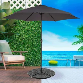 Aktive 62197 - 4-teiliger Sonnenschirmhalter aus Kunststoff 48x48x7,5 cm