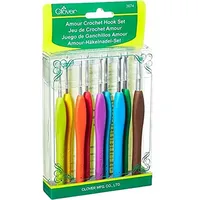 Clover Häkelnadel Set Gelb/Grün/Lila 2 mm - 6 mm 9 St.