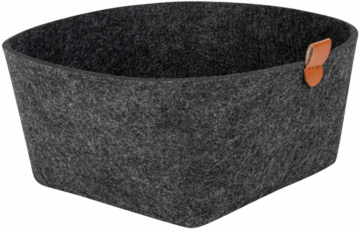 Justinus Filzkorb eckig 22cm anthrazit - B/H/T ca. 22.00x22.00x12.00