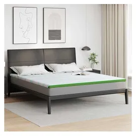 vidaXL Matratzenauflage atmungsaktiv 180 x 200 cm Weiß/Grün