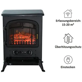 Homcom Elektrokamin Schwarz