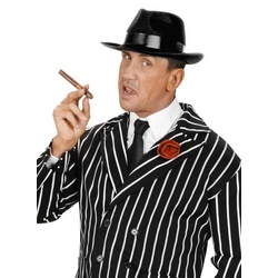 Metamorph Kostüm Al Capone Hut, Kultiger Gangster Hut für Euer Mafia Kostüm schwarz