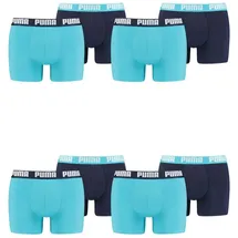 Puma Herren Boxershorts 8er Pack Aqua Blue 2.0 - XXL
