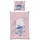 Familando Lilo und Stitch Schriftzug Rosa 135 x 200 cm + 80 x 80 cm