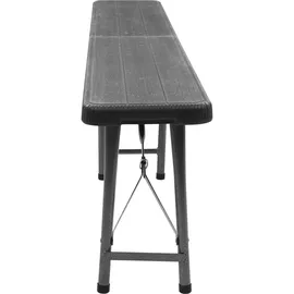 vidaXL Gartenbank Klappbar Schwarz