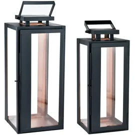 Marrakesch Orient & Mediterran Interior LED Laterne 38 cm/30 cm schwarz
