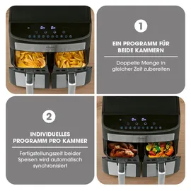 DS PRODUKTE Cuisine Heissluft Fritteuse 7L schwarz
