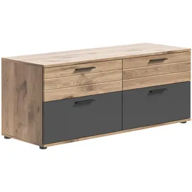 xonox.home Mason Lowboard 130 x 53 x 47 cm Braun/Grau MDF