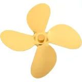 Set Kaminventilatorblätter, Ofenventilator-Ersatzteile, rotes Zubehör, leiser Heizventilator, Aluminiumlegierung, Gold