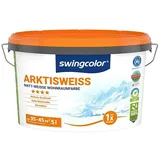 swingcolor Wandfarbe Arktisweiß  (Schneeweiß, Matt, 5 l, Konservierungsmittelfrei)
