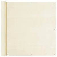 vidaXL Balkon-Sichtschutz 120 x 500 cm Creme HDPE