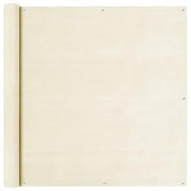 vidaXL Balkon-Sichtschutz 120 x 500 cm Creme HDPE
