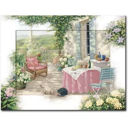 Wandbild ARTLAND "Brunch", beige (farbe bild(er): naturfarben), B:80,9cm H:59,9cm, Papier, MDF, Bilder
