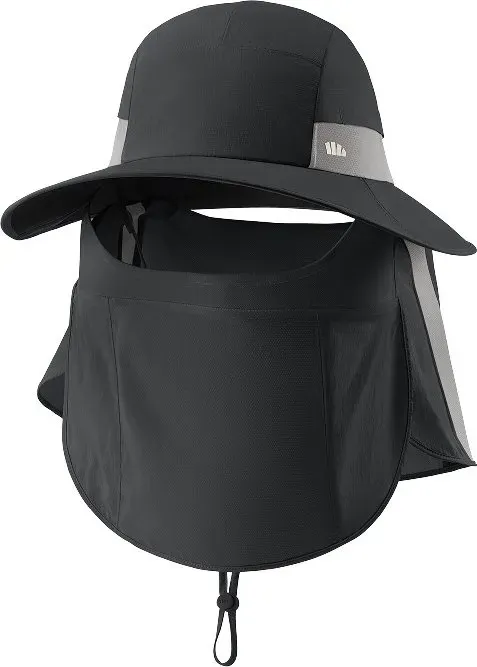 Beneunder BM727, Herren-Outdoor-Sportmütze, atmungsaktiv und bequem, voller Schutz, Schwarz