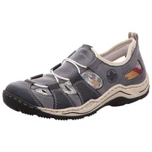 Rieker Damen Low-Top Sneaker L0561, Frauen Halbschuhe, lose Einlage,Turnschuhe,Laufschuhe,straßenschuhe,Strassenschuhe,blau (14),37 EU, / 4 UK