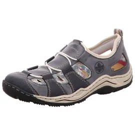 Rieker Damen Low-Top Sneaker L0561, Frauen Halbschuhe, lose Einlage,Turnschuhe,Laufschuhe,straßenschuhe,Strassenschuhe,blau (14),37 EU, / 4 UK
