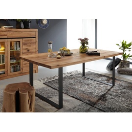 MASSIVMOEBEL24.DE Esstisch Wild-/Zerreiche 180x90x76 geölt MONTREUX #114 - Braun